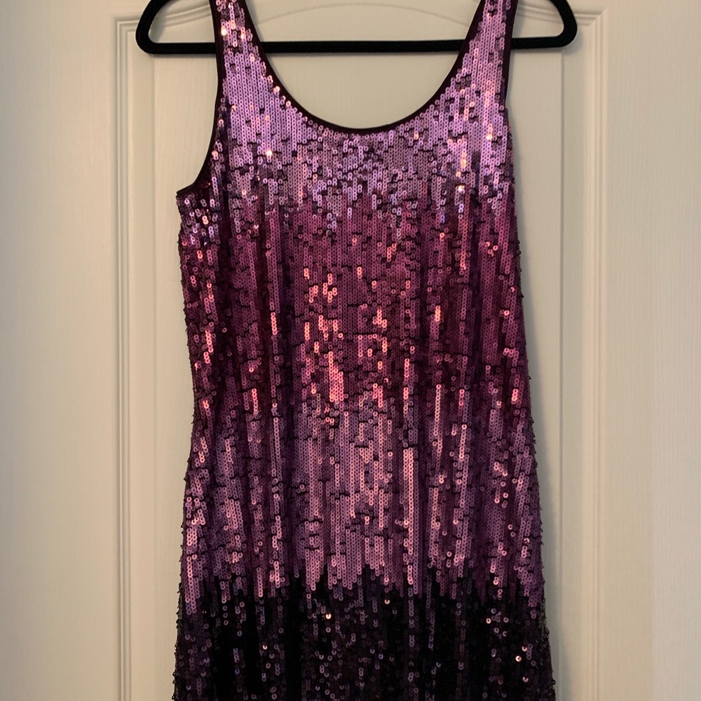 Express Ombré sequins dress